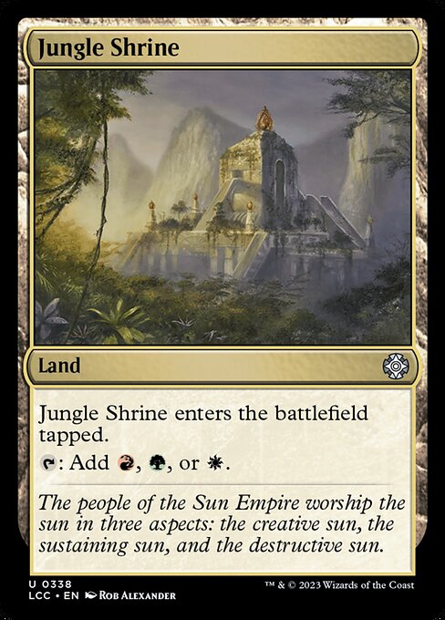 Jungle Shrine — The Lost Caverns of Ixalan Commander #338, art by Rob Alexander