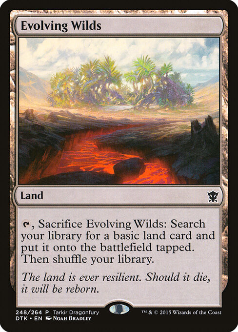 Evolving Wilds — Tarkir Dragonfury #248, art by Noah Bradley