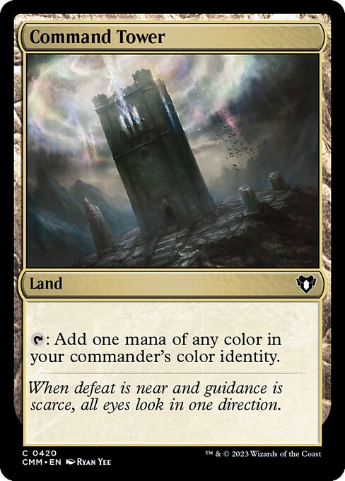 Command Tower — Commander Masters #420, art by Ryan Yee