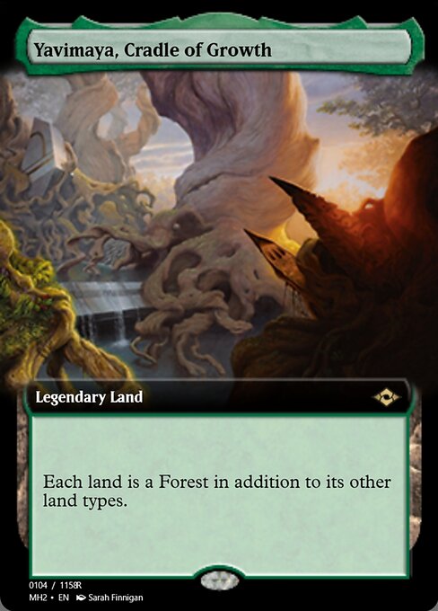 Yavimaya, Cradle of Growth — Magic Online Promos #91409, art by Sarah Finnigan