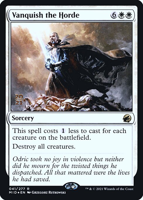 Vanquish the Horde — Innistrad: Midnight Hunt Promos #41s, art by Grzegorz Rutkowski