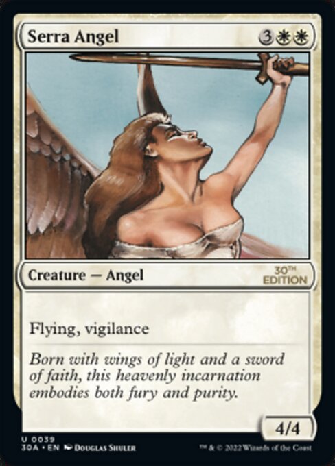 Serra Angel — 30th Anniversary Edition #39, art by Douglas Shuler