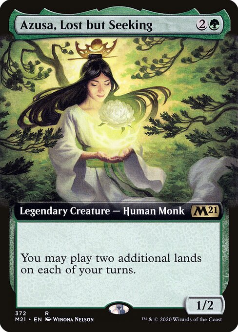 Azusa, Lost but Seeking — Core Set 2021 #372, art by Winona Nelson