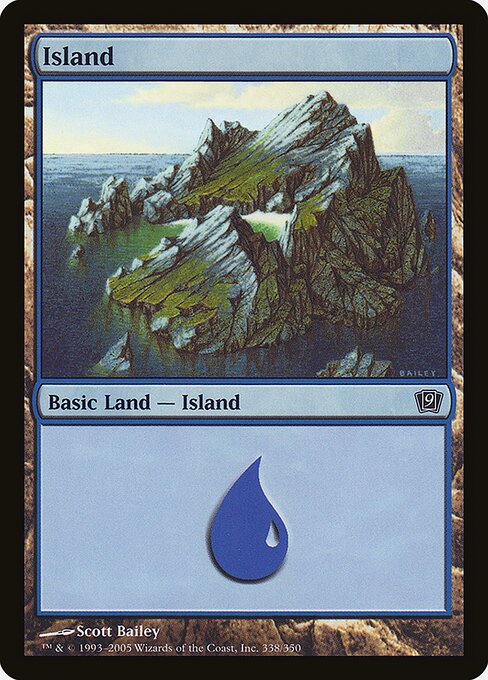 Island — Ninth Edition #338★, art by Scott Bailey