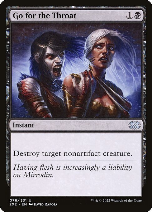 Go for the Throat — Double Masters 2022 #76, art by David Rapoza
