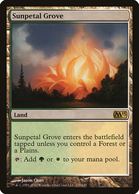 Sunpetal Grove — Magic 2013 #229, art by Jason Chan