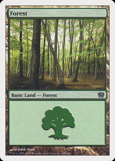 Forest — Ninth Edition #349, art by John Avon