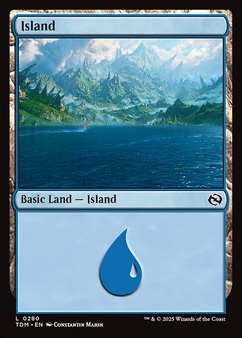 Island — Tarkir: Dragonstorm #280, art by Constantin Marin