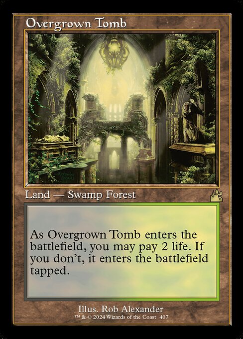 Overgrown Tomb — Ravnica Remastered #407, art by Rob Alexander