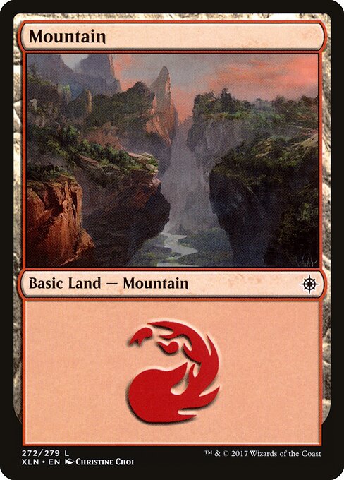 Mountain — Ixalan #272, art by Christine Choi