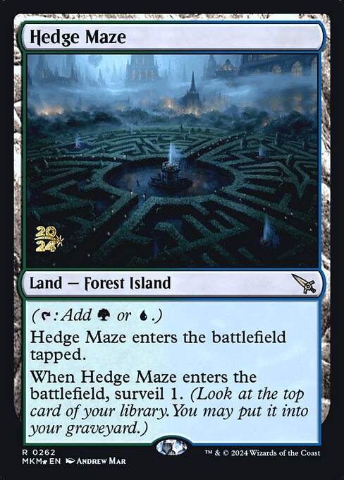 Hedge Maze — Murders at Karlov Manor Promos #262s, art by Andrew Mar
