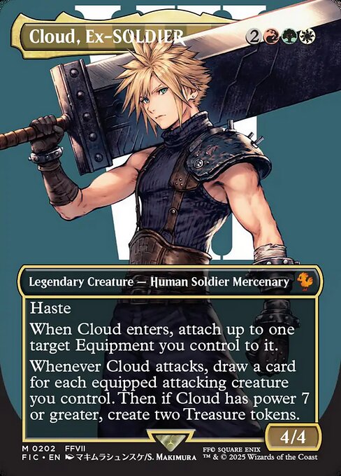 Cloud, Ex-SOLDIER — Final Fantasy Commander #202, art by S. Makimura