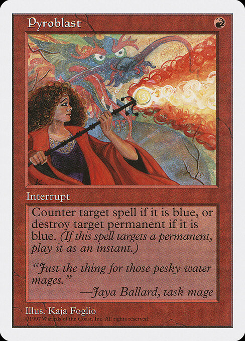 Pyroblast — Fifth Edition #262, art by Kaja Foglio