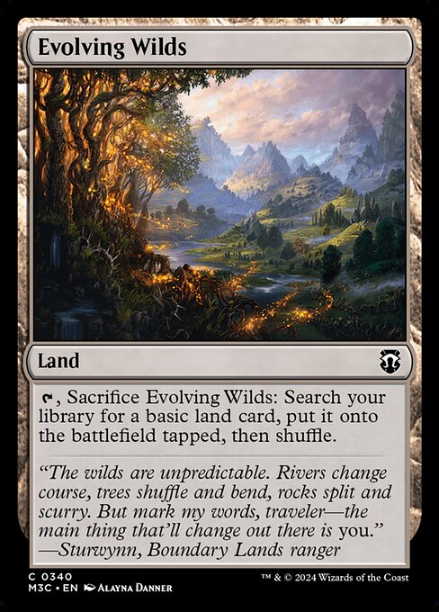 Evolving Wilds — Modern Horizons 3 Commander #340, art by Alayna Danner