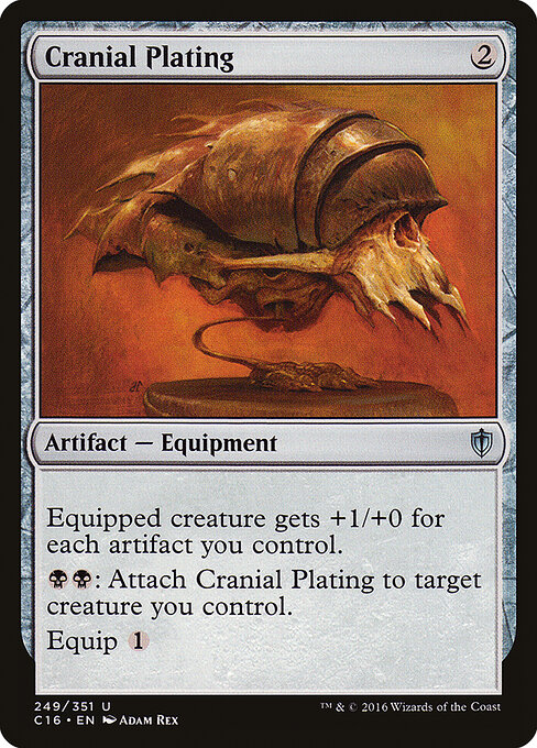 Cranial Plating — Commander 2016 #249, art by Adam Rex