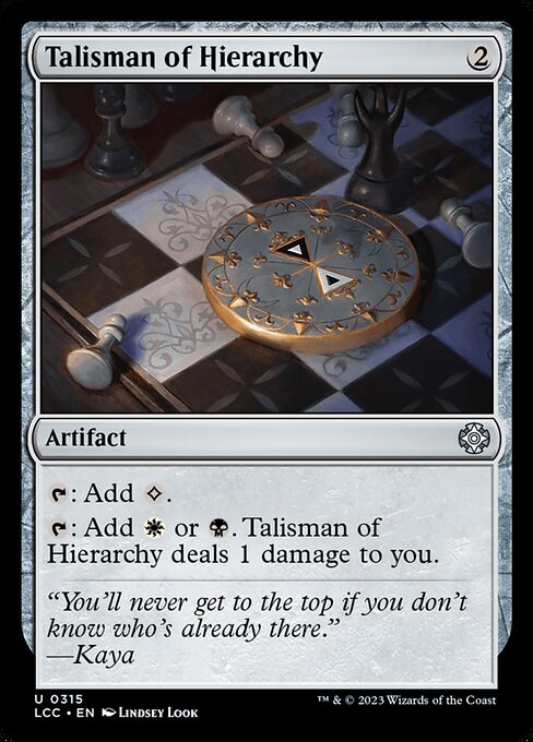 Talisman of Hierarchy — The Lost Caverns of Ixalan Commander #315, art by Lindsey Look