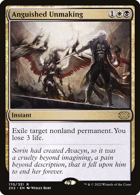 Anguished Unmaking — Double Masters 2022 #170, art by Wesley Burt
