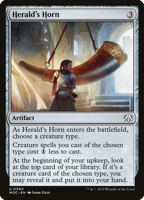Herald's Horn — March of the Machine Commander #360, art by Jason Felix