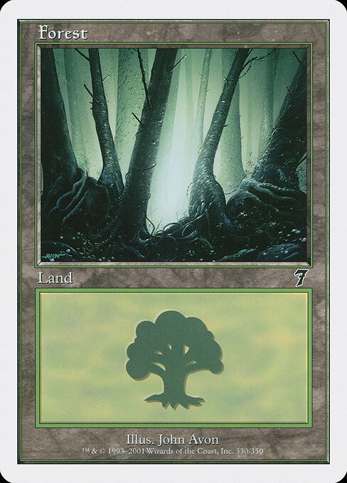 Forest — Seventh Edition #330, art by John Avon