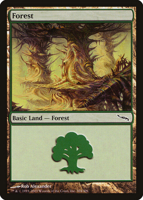 Forest — Mirrodin #304, art by Rob Alexander