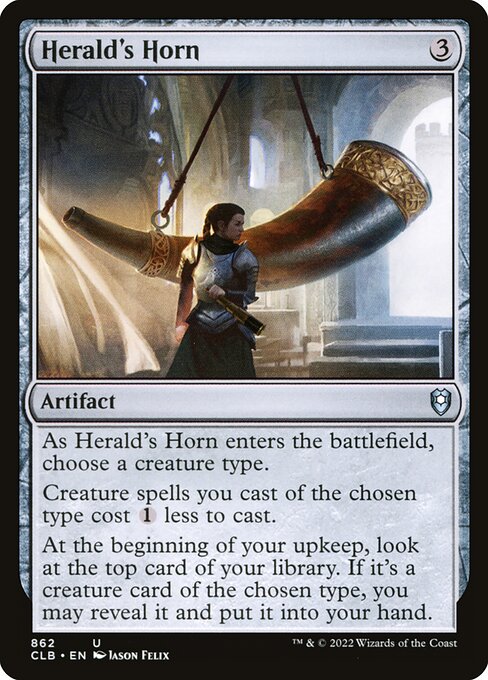 Herald's Horn — Commander Legends: Battle for Baldur's Gate #862, art by Jason Felix