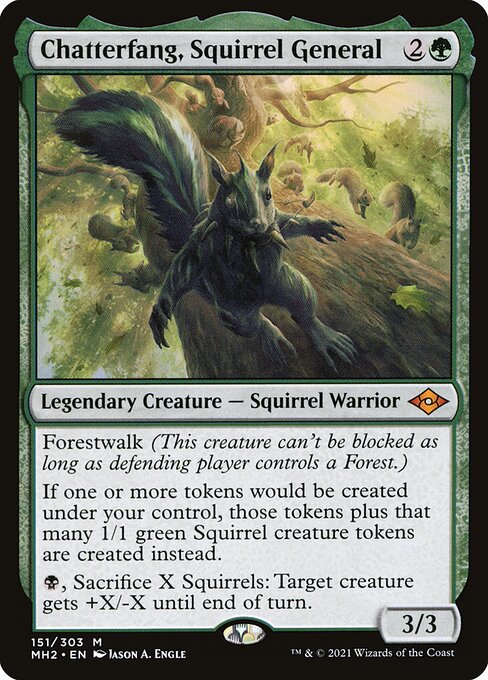 Chatterfang, Squirrel General — Modern Horizons 2 #151, art by Jason A. Engle