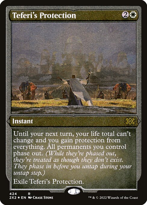 Teferi's Protection — Double Masters 2022 #424, art by Chase Stone