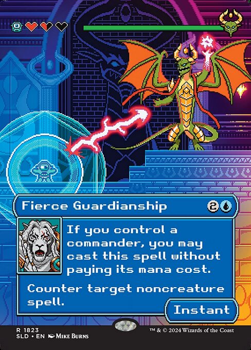 Fierce Guardianship — Secret Lair Drop #1823, art by Mike Burns