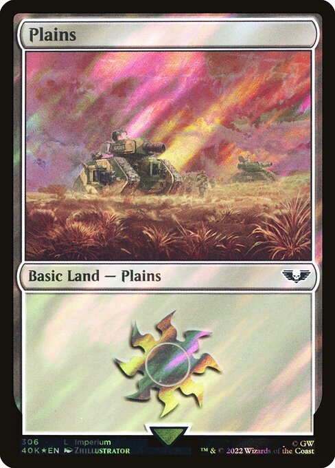 Plains — Warhammer 40,000 Commander #306★, art by Zhillustrator