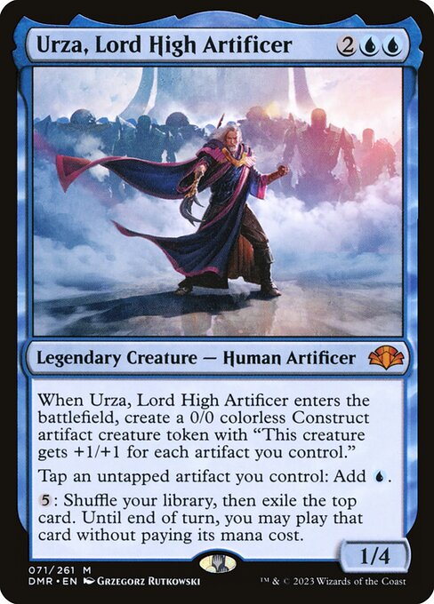 Urza, Lord High Artificer — Dominaria Remastered #71, art by Grzegorz Rutkowski