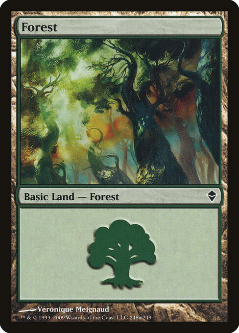 Forest — Zendikar #248a, art by Véronique Meignaud