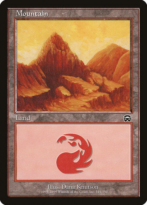 Mountain — Mercadian Masques #345, art by Dana Knutson