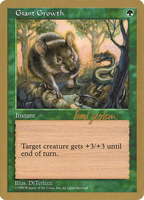 Giant Growth — World Championship Decks 1997 #sg299, art by DiTerlizzi
