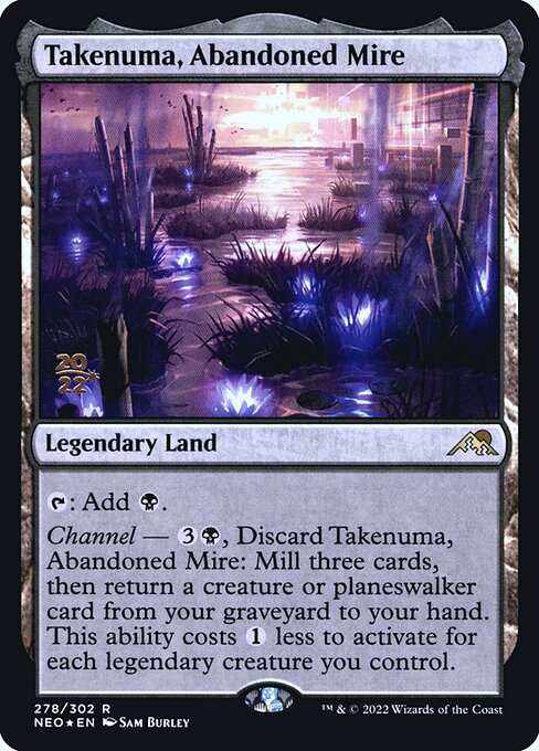 Takenuma, Abandoned Mire — Kamigawa: Neon Dynasty Promos #278s, art by Sam Burley