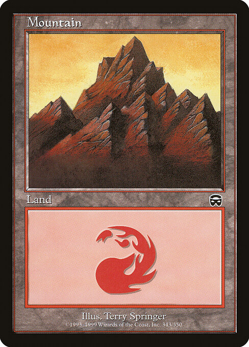 Mountain — Mercadian Masques #343, art by Terry Springer