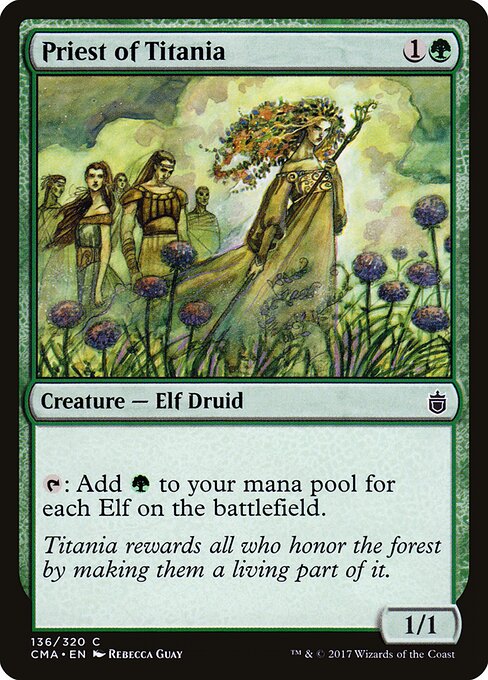 Priest of Titania — Commander Anthology #136, art by Rebecca Guay
