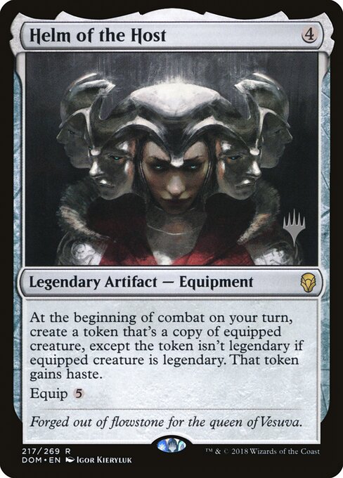 Helm of the Host — Dominaria Promos #217p, art by Igor Kieryluk