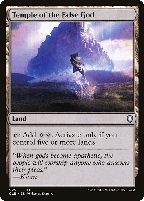 Temple of the False God — Commander Legends: Battle for Baldur's Gate #925, art by James Zapata