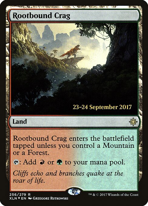 Rootbound Crag — Ixalan Promos #256s, art by Grzegorz Rutkowski