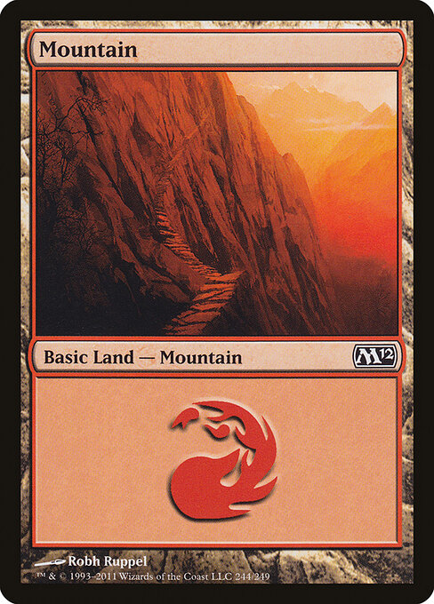 Mountain — Magic 2012 #244, art by Robh Ruppel