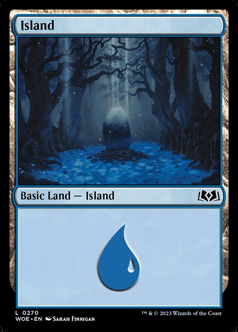 Island — Wilds of Eldraine #270, art by Sarah Finnigan