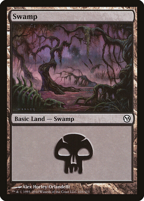 Swamp — Duels of the Planeswalkers #103, art by Alex Horley-Orlandelli