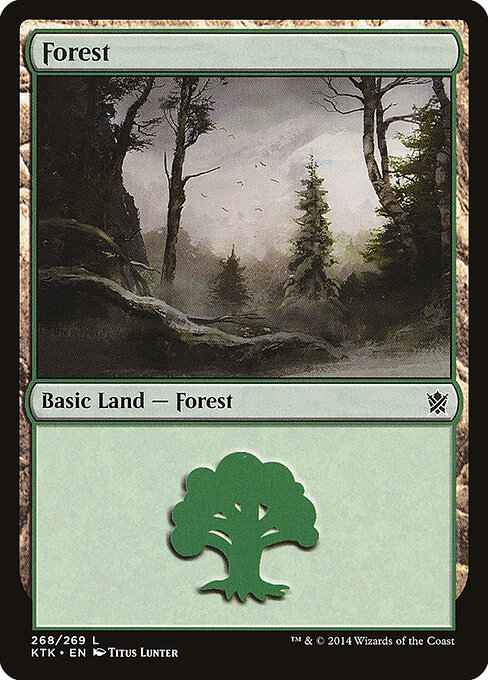 Forest — Khans of Tarkir #268, art by Titus Lunter