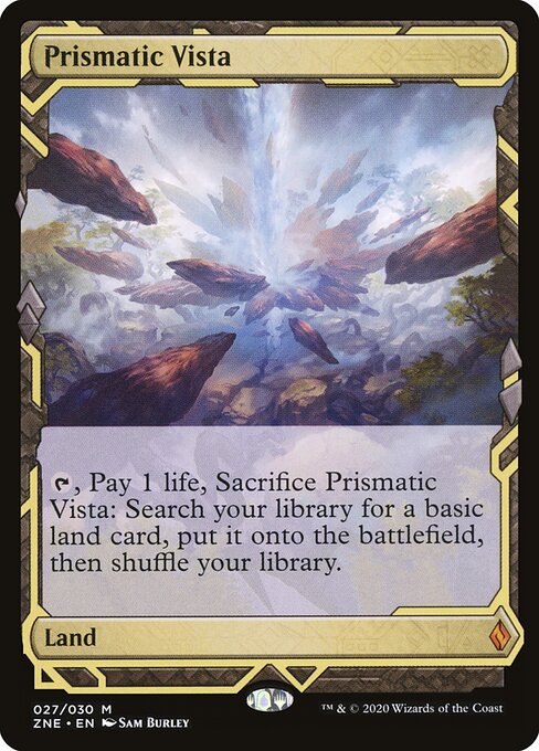 Prismatic Vista — Zendikar Rising Expeditions #27, art by Sam Burley