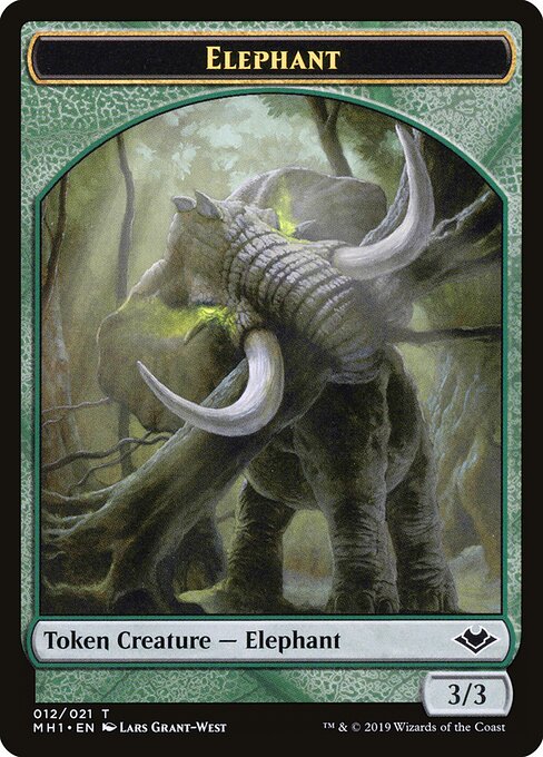 Elephant — Modern Horizons Tokens #12, art by Lars Grant-West