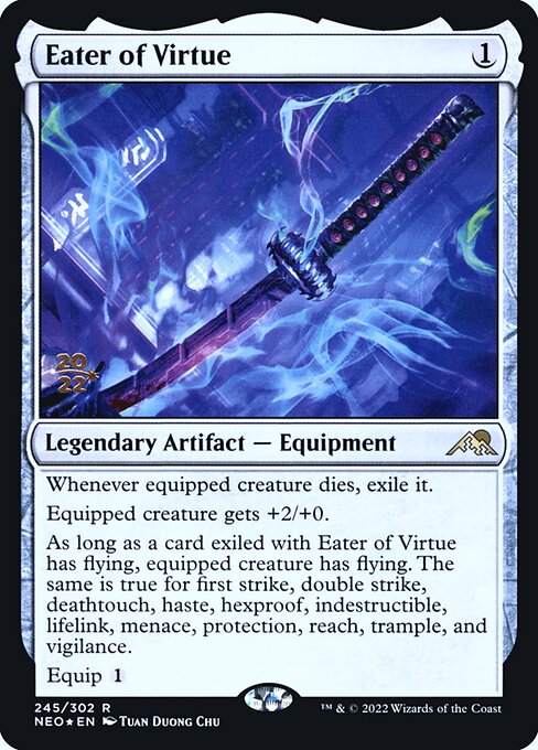Eater of Virtue — Kamigawa: Neon Dynasty Promos #245s, art by Tuan Duong Chu