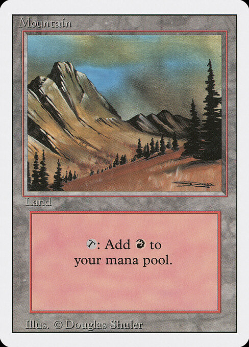 Mountain — Revised Edition #303, art by Douglas Shuler