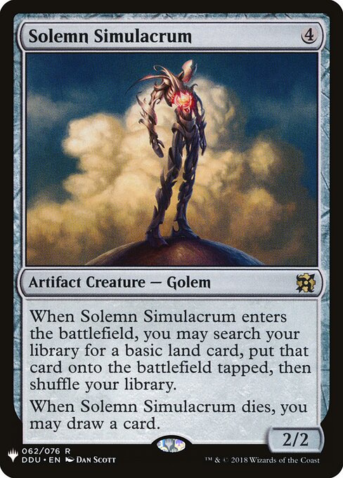 Solemn Simulacrum — The List #DDU-62, art by Dan Murayama Scott