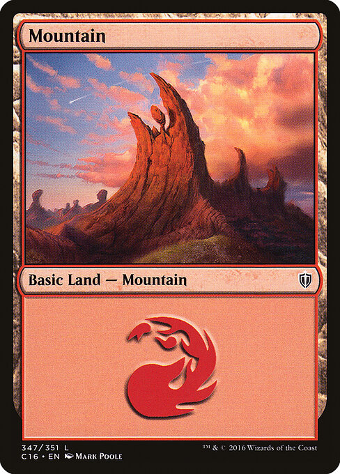 Mountain — Commander 2016 #347, art by Mark Poole