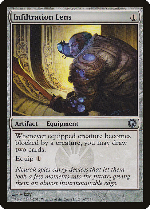 Infiltration Lens — Scars of Mirrodin #167, art by Izzy